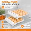 Porta Ovos Acrílico Capacidade 34 Ovos Organizador Gaveteiro Dupla Capacidade Geladeira