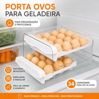 Gaveta Porta Ovos Acrílico 34 ovos: Geladeira organizada e fresca! ✨