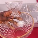 Conjunto 1 Bowl 1L e 4 Taças 120ml - Diamond Lyor
