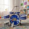Bateria Para Criança Musical Infantil Com Pedal E Banco Rock