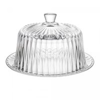 Elegância à mesa! Queijeira canelada Eleganza 20cm, sirva com charme. ✨