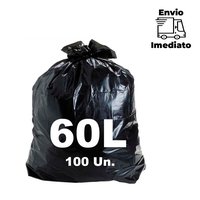 Saco Lixo 60L Preto 100un: Limpeza e praticidade com super economia! ✨