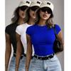 KIT 3 Blusa Feminina Manga Curta Baby tee