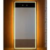 Espelho Retangular Grande com LED para Banheiro Quarto Camarim Closet