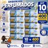 Kit 10 Sacos de Lixo Perfumados Talco | 400 Sacos | Pia e Banheiro | 35x40cm | Neutraliza Odores