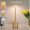 Luminária de Mesa Candeiro Dumbbell Touch de Quarto Luxuosa 3 Tons de Led