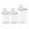 Kit 3 Dispenser Lavanderia Flow Alvejante Amaciante Sabão Cor Branco