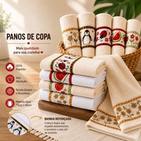 Kit 5 panos de copa felpudos: cozinha impecável e absorção máxima! ✨