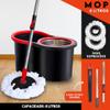 Mop Giratório Com Balde 8L e 2 Refis – Cabo Longo e Centrifugação Rápida Sem Esforço - MN