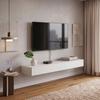 Aparador de Sala Hall Suspenso 2 Portas 110cm MDF/MDP Paris Off White