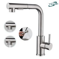 YESOP Gourmet: monocomando inox escovado com spray extensor. ✨