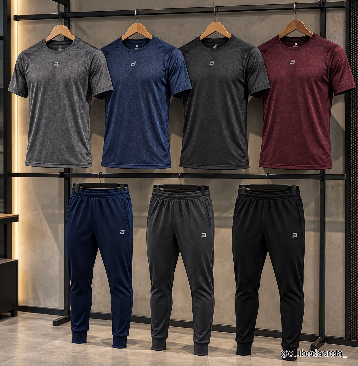 Kit 7 Peças Dry Fit 4 Camisetas 3 Calças Academia Brav Style Multicolorido Dry-mescla Gg