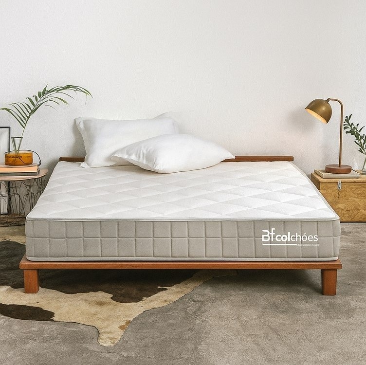 Colchão Casal D33 Ortopédico de Espuma Dupla face a Vácuo 138x188cm BF Colchões