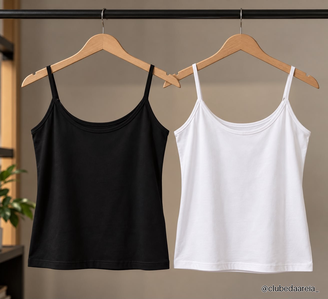 Kit 2 Blusinhas Feminina Regata Alça Fina Basic Segunda Pele