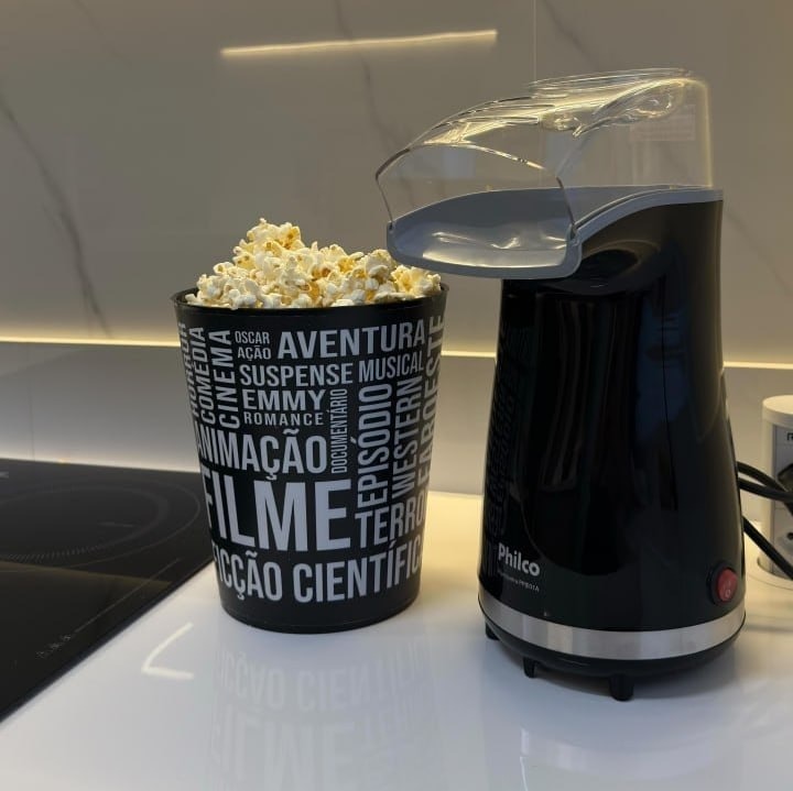 Pipoqueira Elétrica Thype Sem Óleo 1200w 110v Ou Portatil Cor Preto