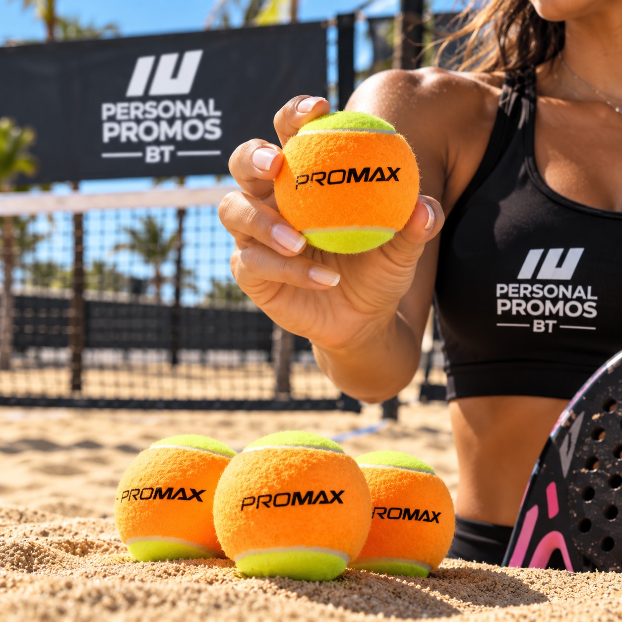 Bola Beach Tennis 3 Un Ama Pro Max Cor Amarelo