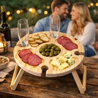 Petisqueira 5 divisórias com porta taças: charme e sabor! ✨