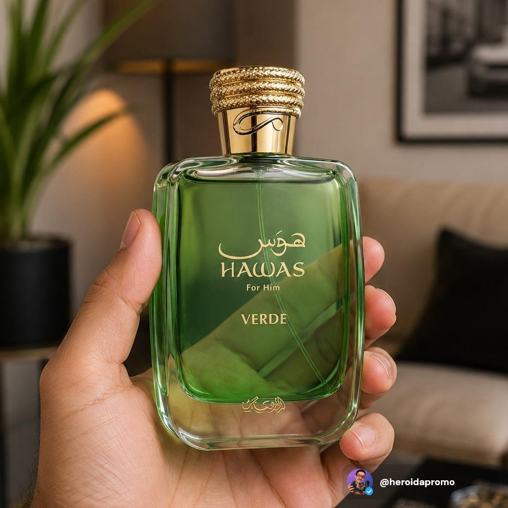 Perfume Rasasi Hawas Verde 100ml Cítrico Fresco Toques Aquáticos