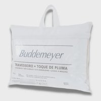 Travesseiro Toque De Pluma Buddemeyer 50x70cm Algodão Branco Suave Macio Conforto