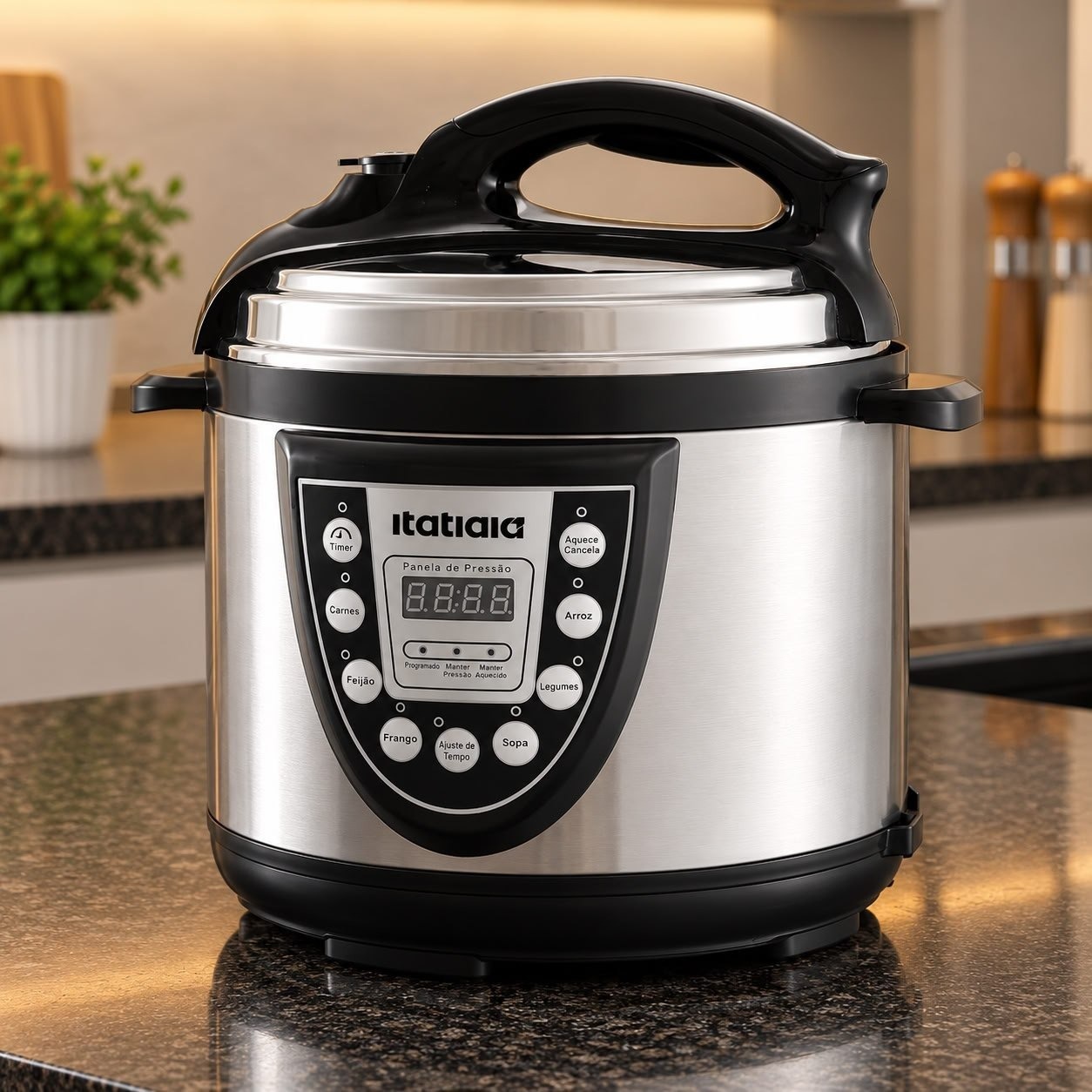 Panela Pressão Itatiaia Pan Pres Mid 5l 127v Inox Inox 127v 60 Hz