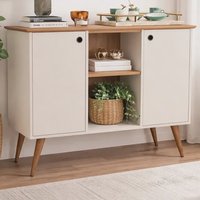 Buffet 2 Portas Aparador Cantinho Café Balcão Sala Retro Off White