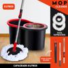 Mop C/ Cabo de 140 cm + 2 Refis - Cesto Em Inox - Balde Centrífuga - NL