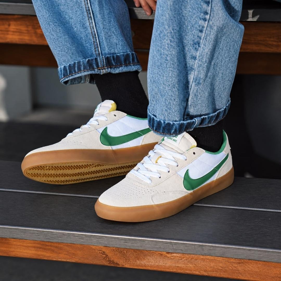 Tênis Nike Sb Heritage Vulc Masculino Bege/verde Escuro 43 Br