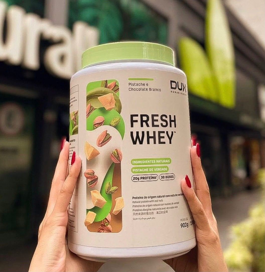 Proteína Dux Nutrition FreshWhey em pó sabor Pistache e Chocolate Branco x 900g