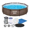 Piscina Estrutural 4678L Circular Deluxe + Filtro 110V ou 220V + Capa + Forro Bestway