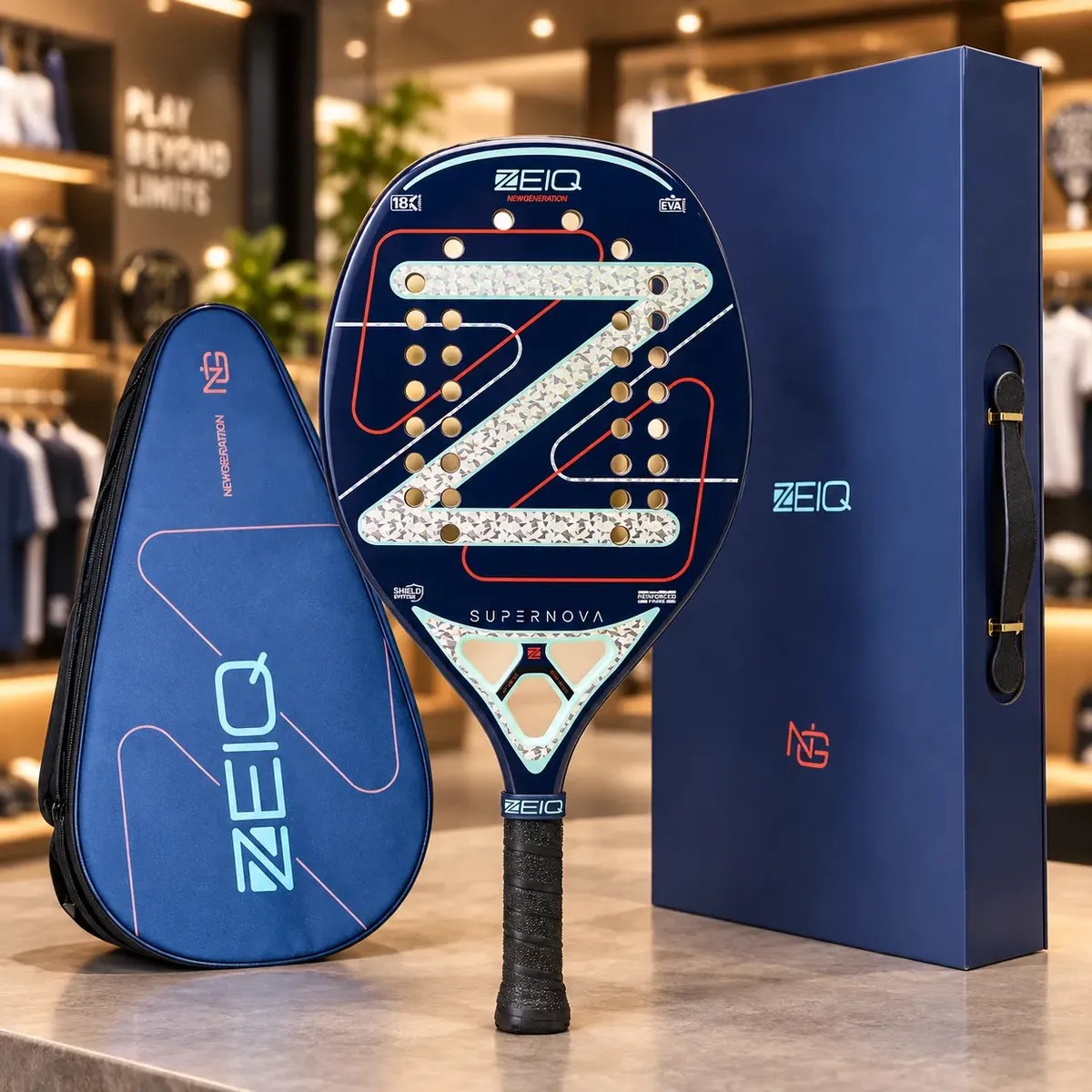 Raquete De Beach Tennis Zeiq Supernova Carbono 18k - 2026 Supernova 2026