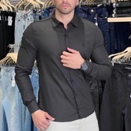 Camisa Masculina Slim Fit Polo Wear Preto G1