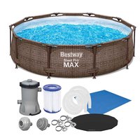 Kit Piscina 4678L Deluxe + Filtro + Capa! Diversão garantida! ☀️