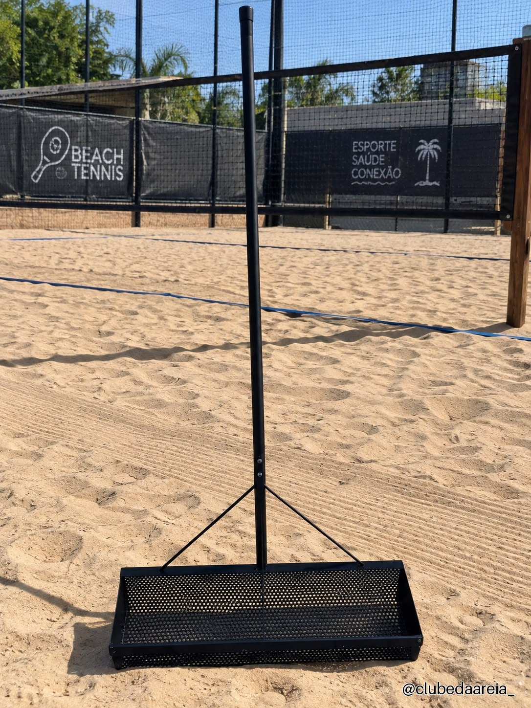 Rodo Rastelo Peneira Para Quadra De Beach Tennis Areia