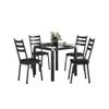 Conjunto de Mesa de Cozinha com 4 Lugares Malva II Preto