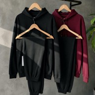 Conjunto Calça E Blusa De Moletom Liso Masculino Unissex Gg Preto
