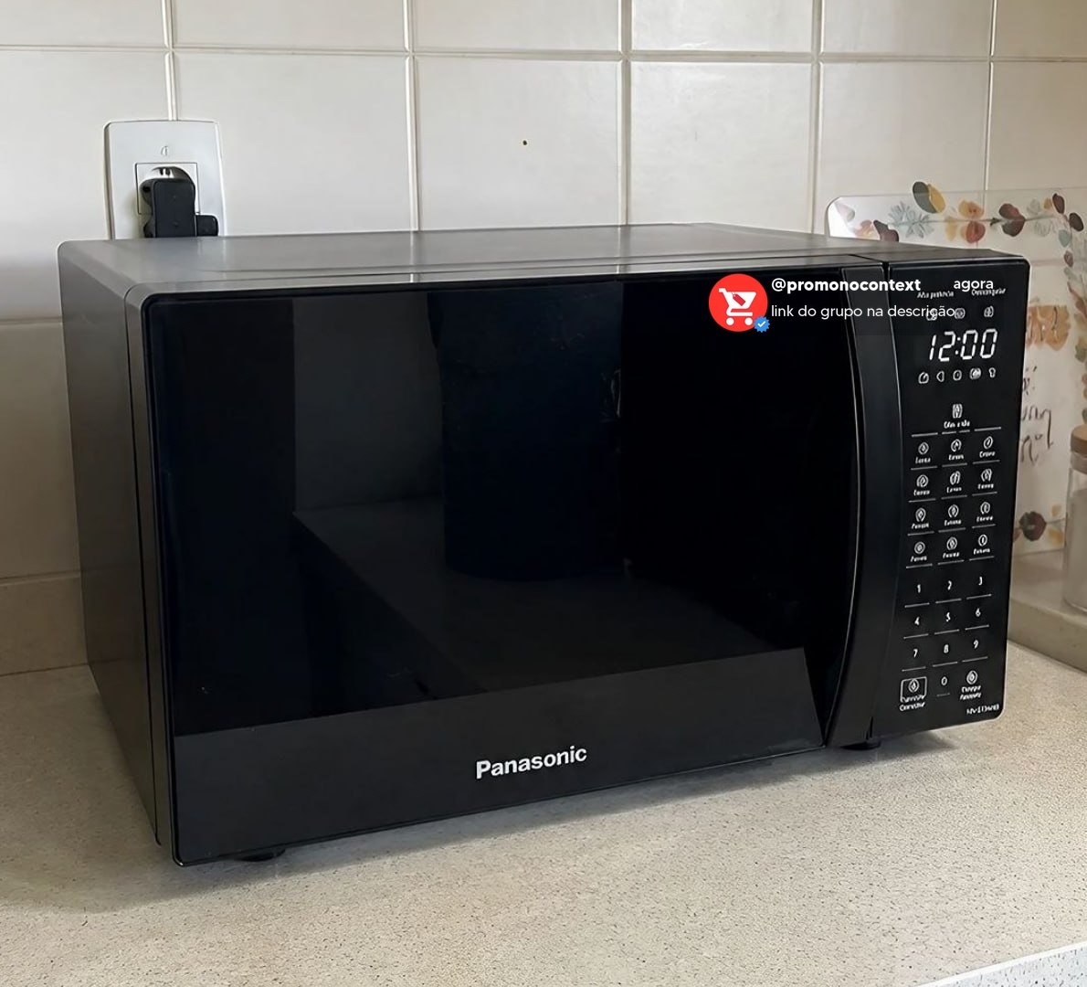 Microondas Panasonic Nn-st66nbru Black Glass 34L Dupla Refeição