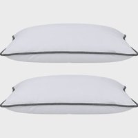 Kit 2 Travesseiros Antialérgico 400 Fios Alto Toque De Pluma Branco