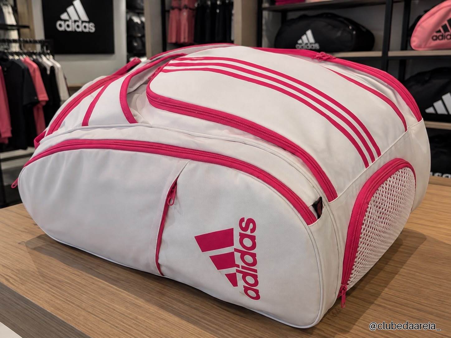 Raqueteira adidas Multigame - Beach Tennis, Padel Cor Branca e Rosa