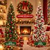 Árvore Natal Slim 240cm 900 Galhos Pinheiro Tradicional/Nevada Luxo Decoração 1.5m/1.8m/2.1m LuvinCo