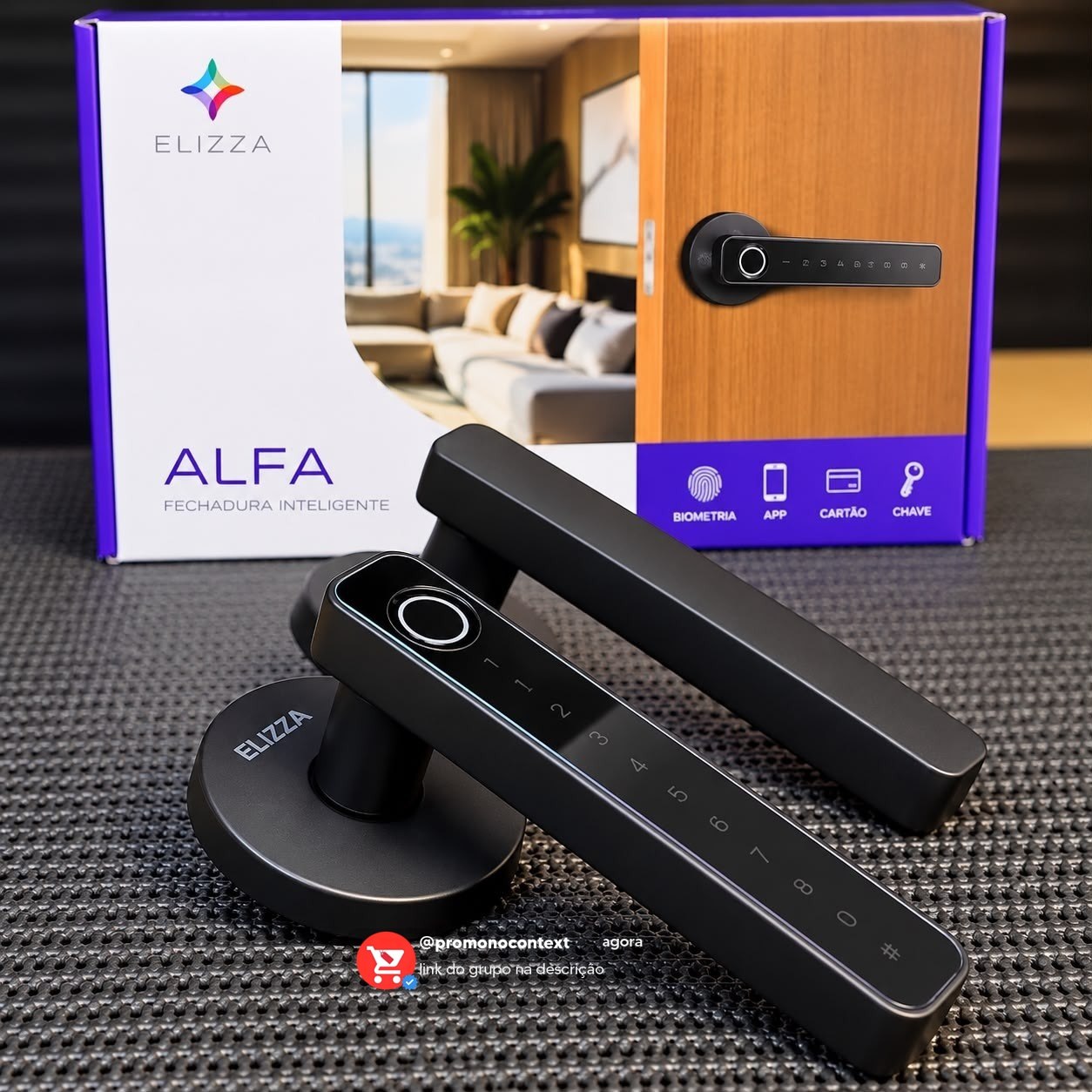 Fechadura Digital Biométrica Inteligente Ekaza Atria Bluetooth Com Senha E App