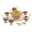 Aparelho Wolff Cristal Sobremesa 13 Pçs Bowl 6 Taças 125ml Brinde 6 Colheres Gold Luxo Geneva