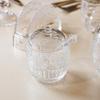 Meleira com Pegador Mauve Cristal Wolff 11cm para Mel Geleia Caldas Café da Manhã Mesa Posta Servir Elegante Decorativa