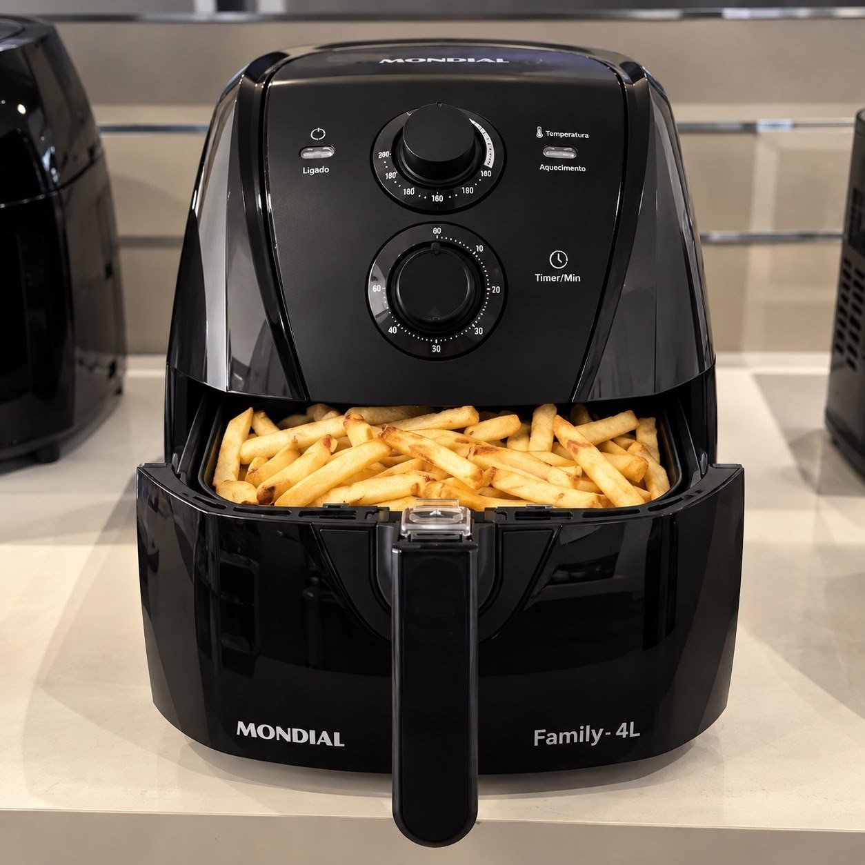 Air Fryer Mondial Elétrica 1500w 4 Litros Sem Óleo Preto