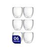 Kit 06 Copos de Vidro Borossilicato 80ml Nobre