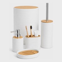 Conjunto Banheiro Kit 5 Peças Quadrado Elegante - Oferta Branco