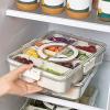 Pote Acrílico Luxo Multiuso Com 4 Ou 8 Divisórias Para Frutas Legumes Carnes E Ovos Transparente