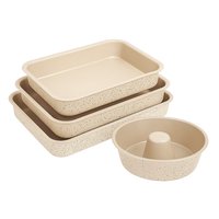 Kit 4 assadeiras retangulares e redondas: cozinha prática e versátil! ✨
