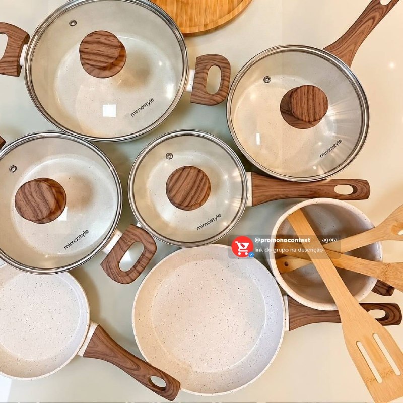 Conjunto De Panelas Com 10 Peças Cook Marmol Mimo Style