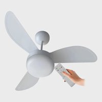 Ventilador Teto Wind Ventisol controle remoto Inverter Bivolt 90 Cm Branco Plástico 3 pás