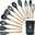 Kit 12 Utensílios De Silicone Com Cabo De Madeira - Marca Aristus Com Alta Resistência, Durável E Com Design Moderno, Perfeito Para Sua Cozinha Cor Cinza